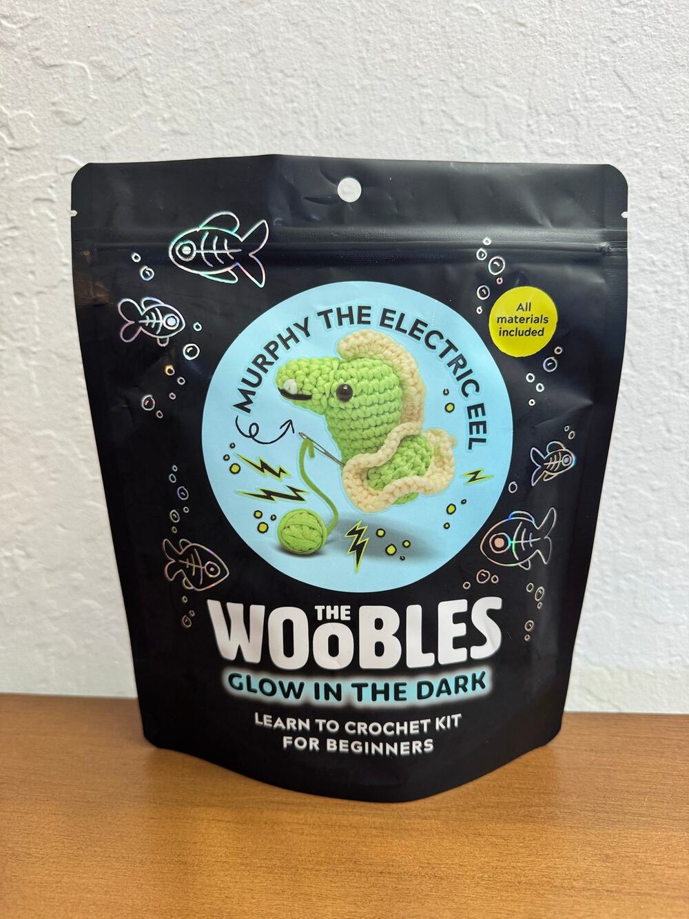 *Glow in the Dark* Woobles Murphy the Electric Eel Crochet Kit (Unopened)
